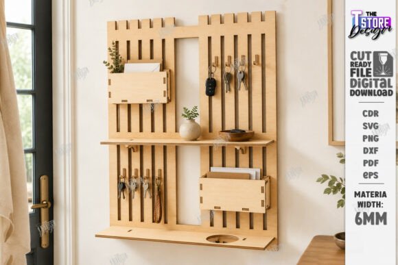 Wall Key Holder Laser Cut Wall Decor