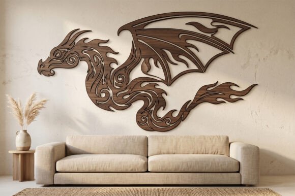 Dragon Wall Art Laser Cut SVG