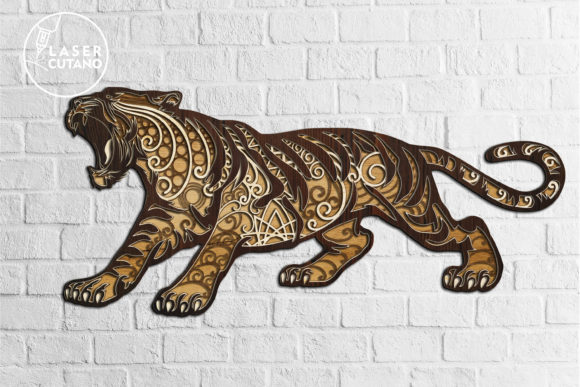 Multilayer Laser Cut Files Tiger