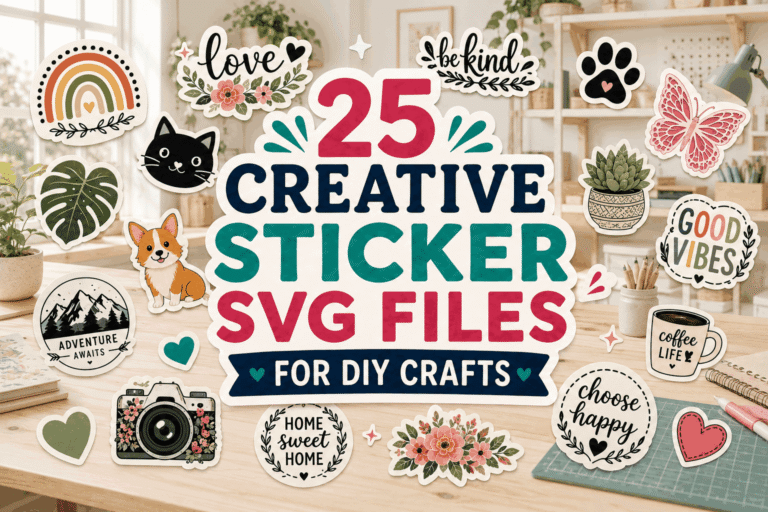 25 Creative Sticker SVG Files for DIY Crafts