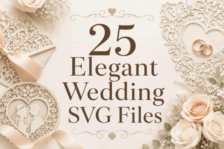 25 Elegant Wedding SVG Files