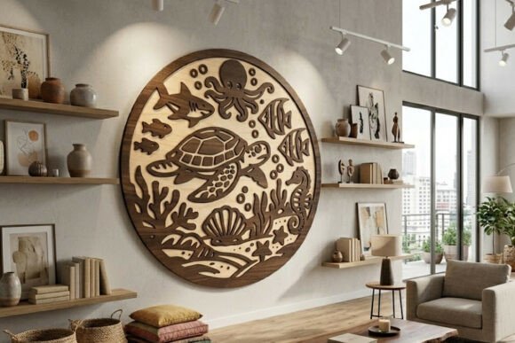 Laser Cut Sea Life Wall Art SVG Bundle — Ocean Decor Files
