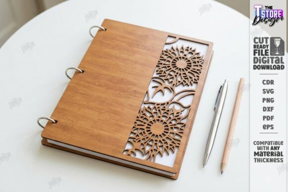 Decorative Notebook Cover Laser Cut