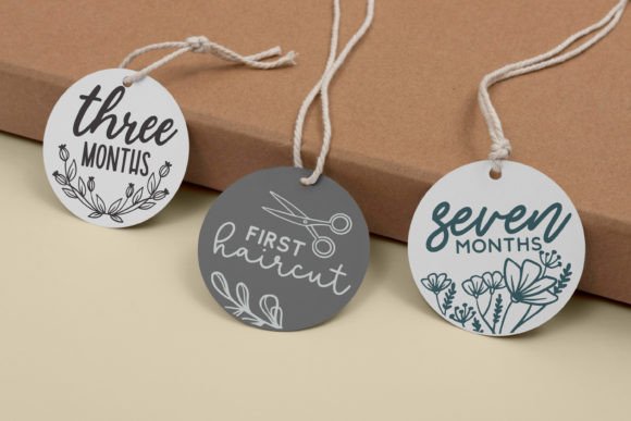 Baby Monthly Milestones SVG Bundle