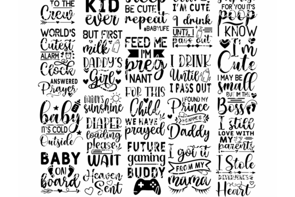Baby Onesie SVG for Baby Girls & Boys
