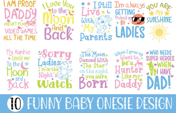 Funny Baby Clothes SVG Bundle