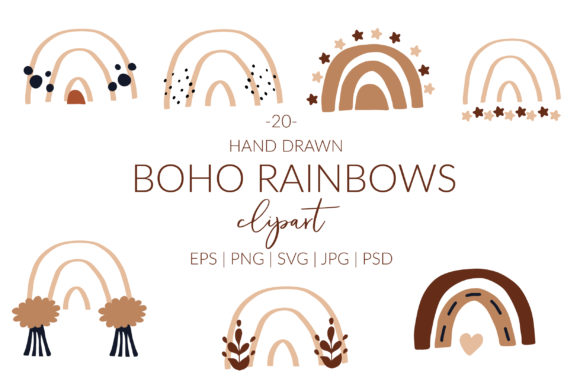 Boho Rainbow Cricut Rainbow Set