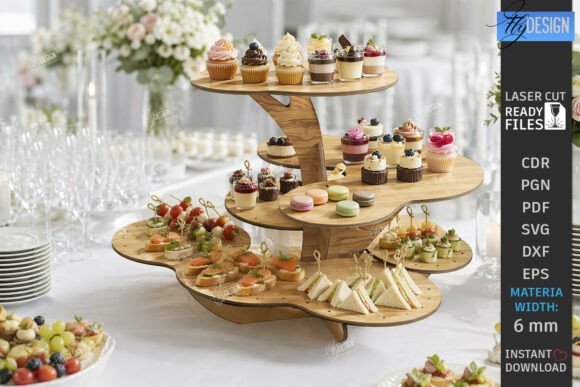 Cupcake Stand Laser Cut | Tiered Tray
