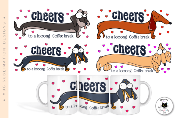 Funny Dog Coffee Mug Designs, Dog Wraps
