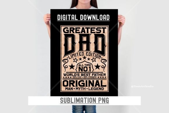 Greatest Dad SVG, Father's Day T-Shirt Design