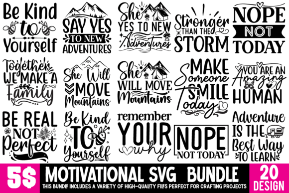 Motivational SVG Design Bundle