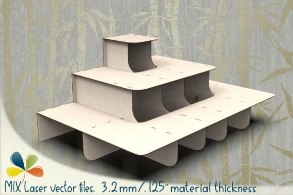 Rounded Display Stand SVG for Laser Cut