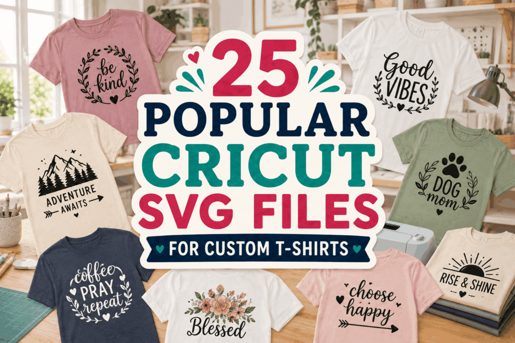 25 Popular Cricut SVG Files for Custom T-Shirts