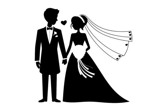 Wedding Couple SVG Laser Cut Art