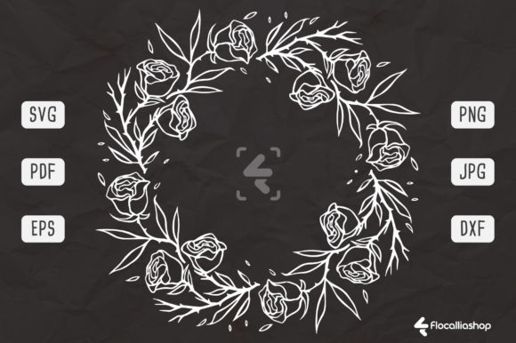 Wreath Floral Frame SVG